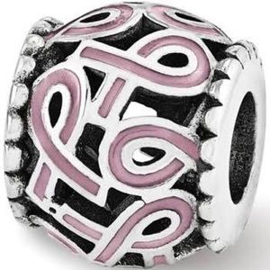 Pandora charm Pink Ribbon  Breast Cancer Charm